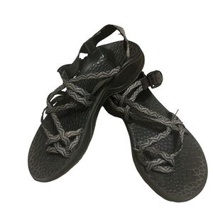 Chaco Black Gray Sport Sandal Women's sz‎ 10